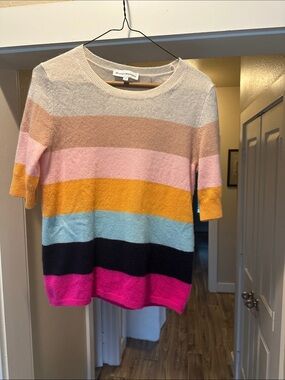 White + Warren cashmere short sleeve sweater